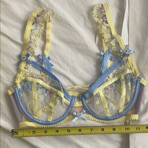 For Love & Lemons Blue Lavender Meadows Bra